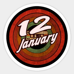 12 January Sticker